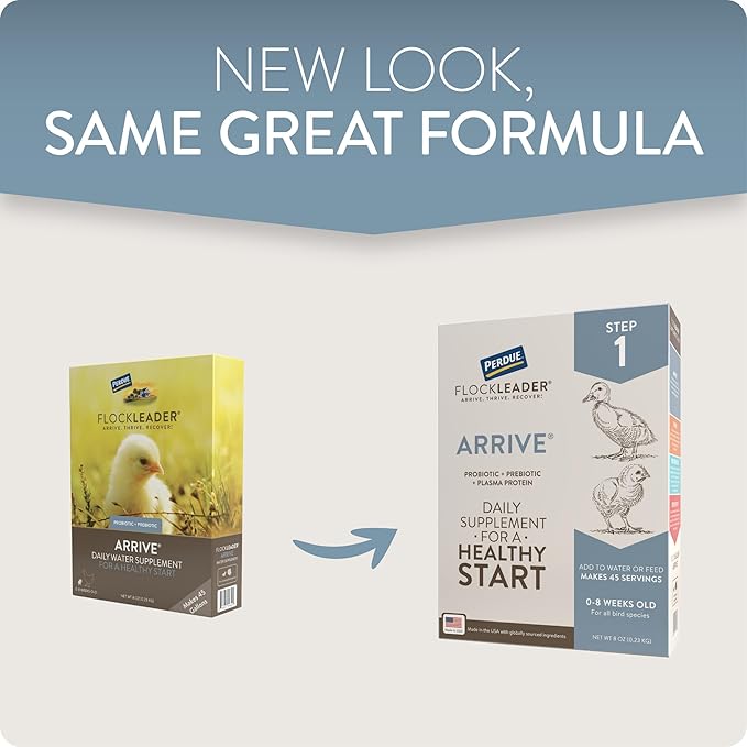Arrive, Daily Probiotic & Prebiotic Poultry Supplement for Young Chickens 0-8 Weeks Old, 8 oz