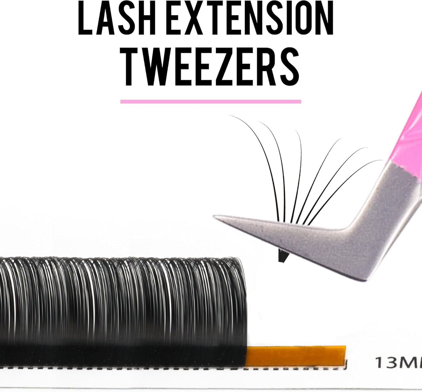 Fiber Tip Lash Tweezers For Eyelash Extension 4 Pcs Tweezers Professional Artist Tech Work Kit Tools,Best Volume Eyelash Lashes Extensions Precision Supplies Volume Boot 90 45 Degree(Omber pink)