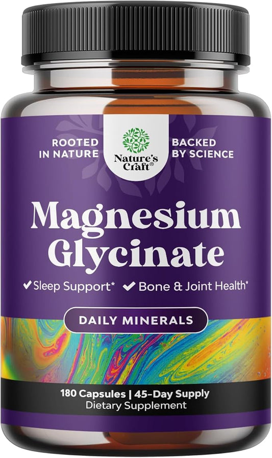 Pure Magnesium Glycinate 400mg Per Serving - Vegan High Absorption Chelated Magnesium Capsules for Women & Men with Elemental Magnesium 400mg for Mood Sleep and Relaxation Support - 45 Servings