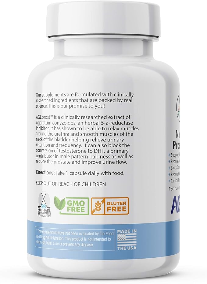 '-- Best Natural Herbal Prostate Health Support - Supplement for Men - Reduce Frequent Urination & Midnight Bathroom Trips - DHT Blocker Hair Loss Supplement