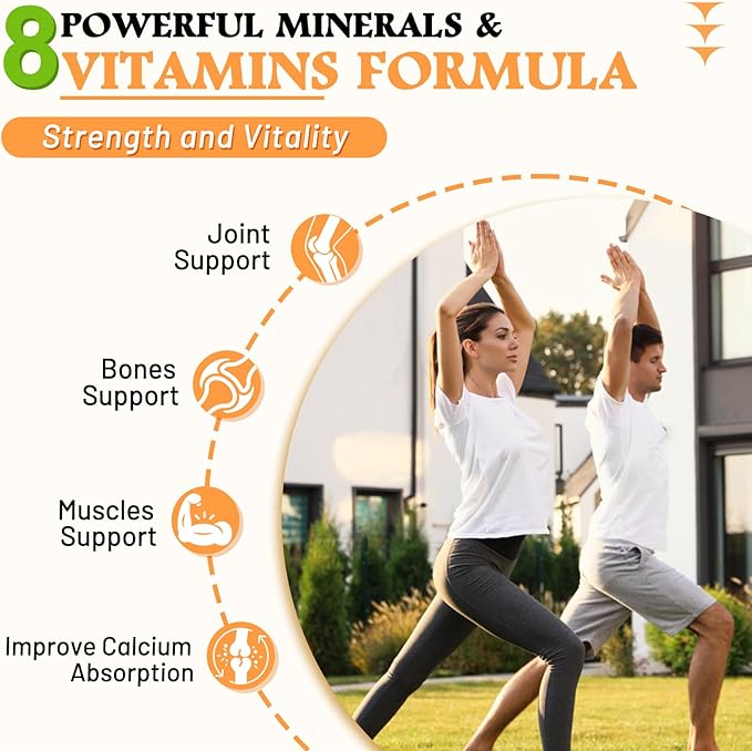 High Absorption Calcium Gummies, Sugar Free Calcium Magnesium Supplement with Vitamin D3 K2 for Bone & Teeth Strength, Muscle Function - Vegan, Mango Flavor 120 Cts