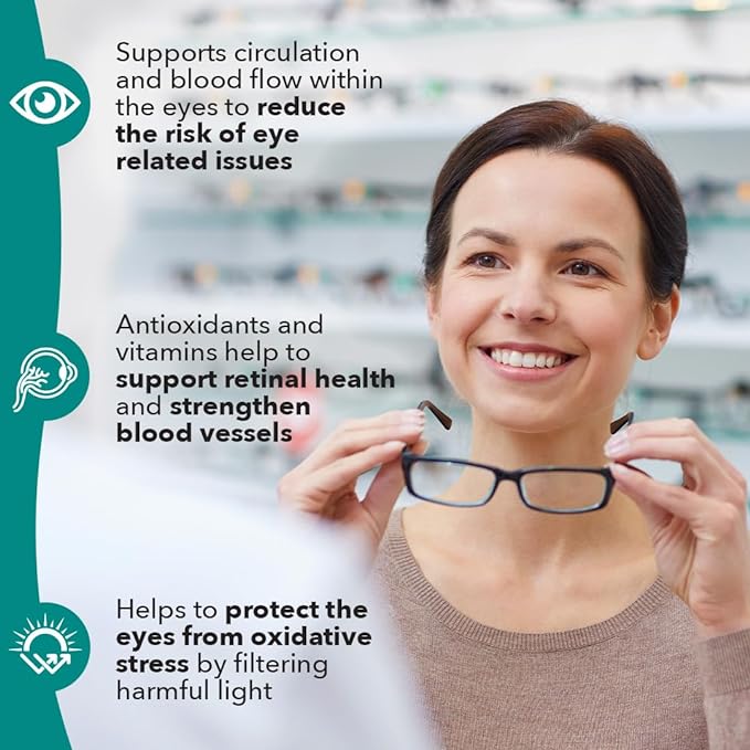 Visibili-T - Vitamin Supplement for Eye Health & Vision Support - Carrot Root, Chromium, Bilberry, Ginkgo Biloba, Grape Seed Extract, Lycopene, Vitamin A, Lutein & Zeaxanthin - 60 Capsules