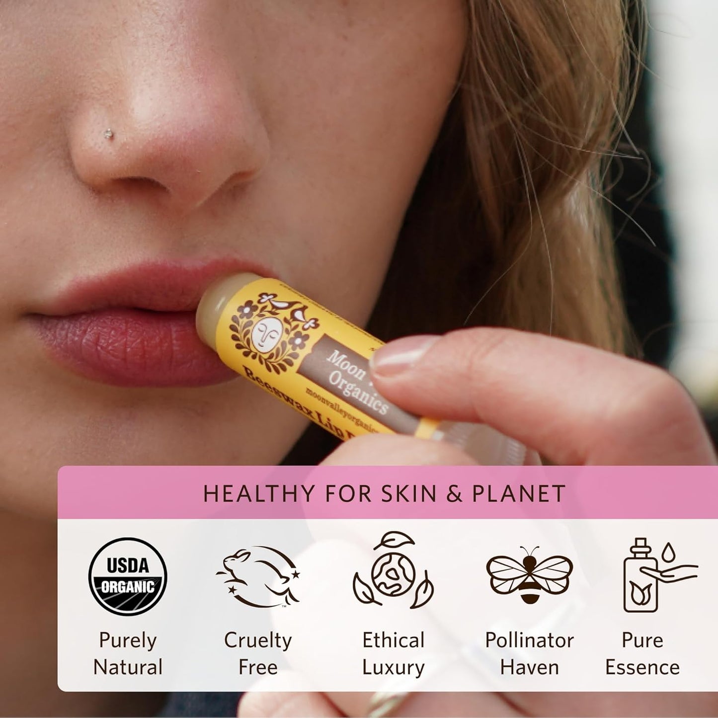 Moon Valley Organics Beeswax Lip Balm for Moisturizing Lips and Cuticles (JUICY BLACKBERRY, 6-Pack)