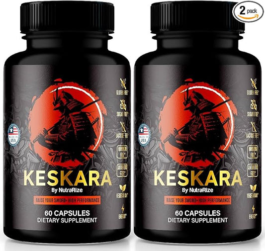 (2 Pack) Keskara Pills for Men, Keskara Capsules, Keskara Male Supplement, Premium Performance Support, Natural Formula for Muscle Growth and Overall Health, Official Reviews (120 Capsules)