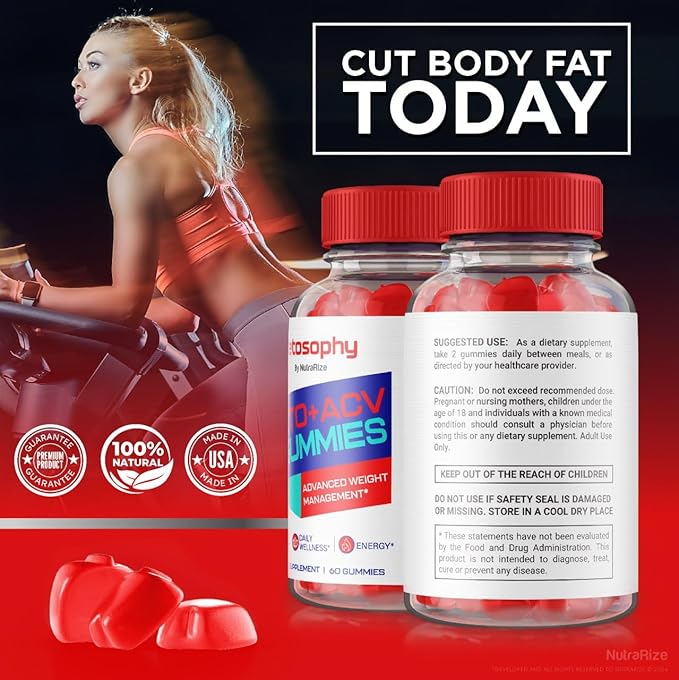 (2 Pack) Ketosophy ACV Keto Gummies Advanced Weight Loss, Ketosophy ACV Keto, Apple Cider Vinegar Multi Supplement, Keto + ACV Ketosophy Vitamin Folic Acid KetosophyACV (120 Gummies)