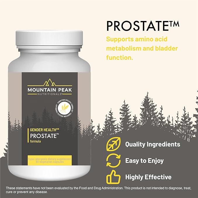Mountain Peak Nutritionals Prostate Supplement - Supports Bladder Function & Metabolism - Prostate Support Supplement for Men with Saw Palmetto Extract, Pygeum (90 Vegetarian Capsules)