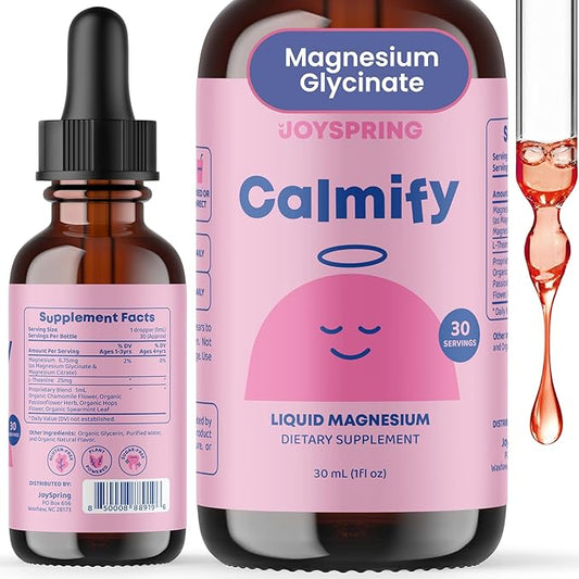 Magnesium Citrate Liquid & Magnesium Glycinate for Kids - Sugar Gluten Free Magnesium for Kids - Liquid Magnesium Blend with L Theanine for Kids & Chamomile Magnesium Kids Supplement for Kids & Teens