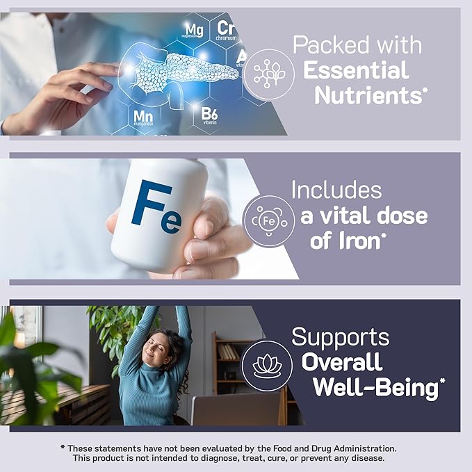 YumVs Multivitamin Gummies with Iron - Grape Flavor - Vegetarian Kosher Multi Vitamins for Adults with Vitamin A C B6 B12 Biotin Zinc - No Calcium - Mens/Womens Multivitamin with Iron Gummy (60 Count)