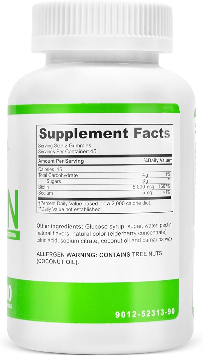 BariSlim Bariatric Vitamin Biotin Gummies - Specially Formulated Gummy Vitamin for Patients After Weight Loss Surgery - Easy to Digest and Great Tasting Fruit Flavors | 90 Fruit Chews