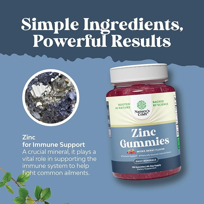 Extra Strength Zinc Gummies for Adults - Chewable Zinc Citrate 50mg Immunity Gummies for Adults - Kosher Halal Gluten and Gelatin Free Non-GMO Nut Free Great Tasting Zinc Gummies Adult Formula