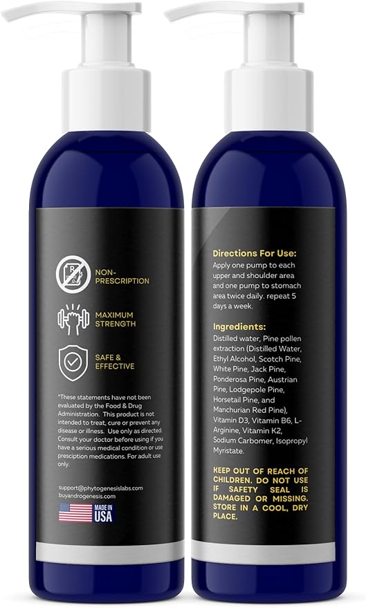 Enhanced Formula – Low T Support Gel – T Booster for Men – Muscle Recovery, Energy Booster, Healthy Aging – Now with Vitamins D3, K2, B6 and L-Arginine