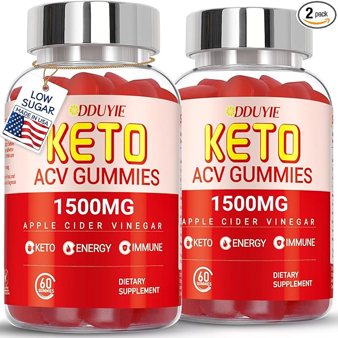 (2 Pack) Keto ACV Gummies Extreme of 1500MG, Gummies, Apple Cider Vinegar Formulated Along with Pomegranate Beet Juice Powder and B12, Vegan and Non GMO, 120 Gummys
