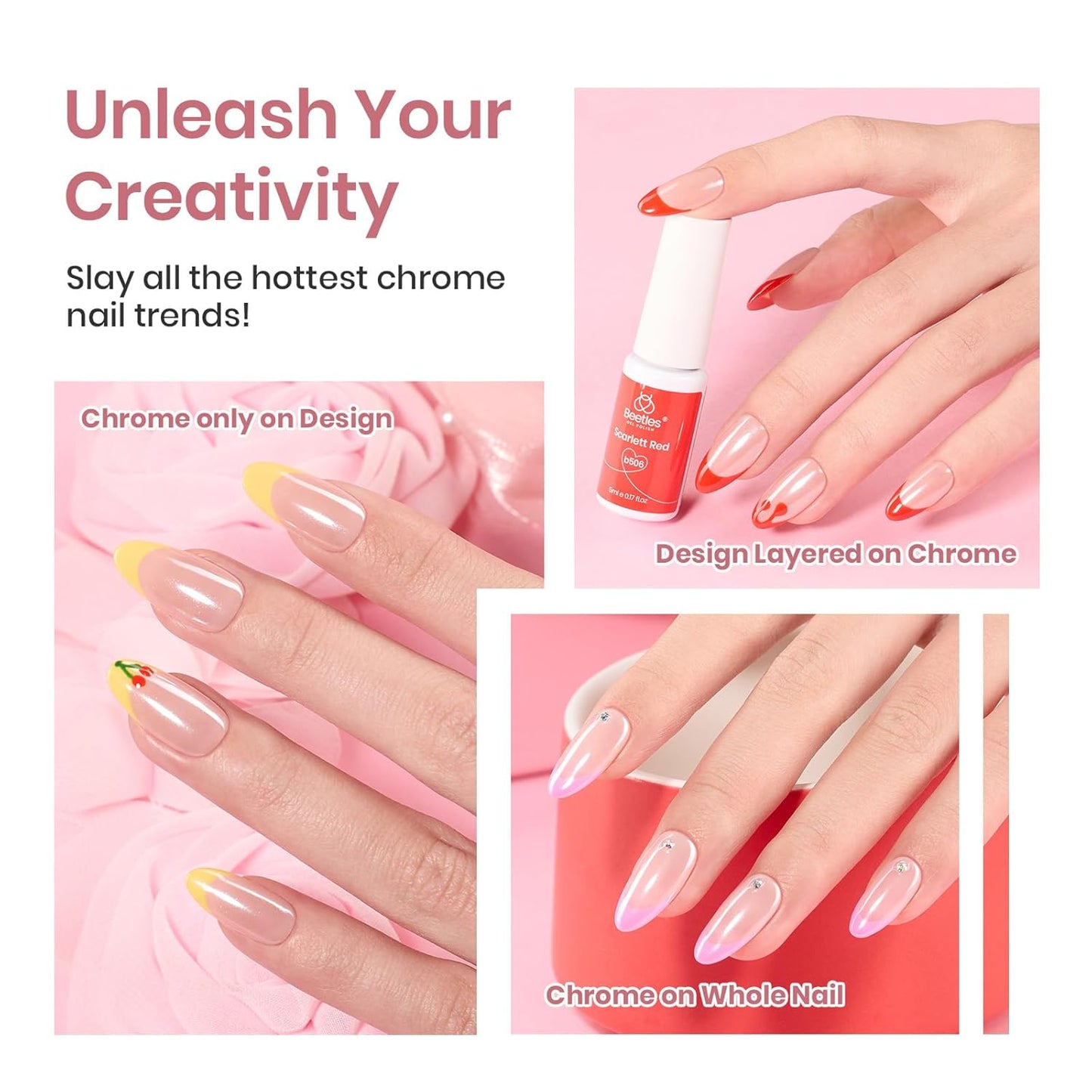 Beetles Gel Liner Nail Art Polish Set Pastel Gel Nail White Gold Red Glitter Neon French Tip Nails Polish Paint Swirl Built Thin Brush in Bottle Soak off Uv Lamp Nails Art Kit Gifts for Women