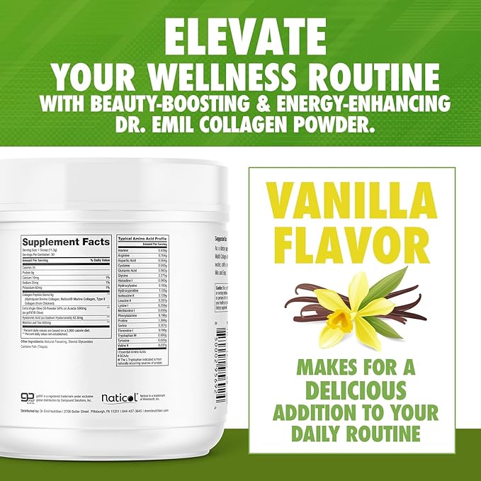 Collagen Peptides Powder - Matcha Green Tea Collagen Powder for Women - Collagen Supplements for Hair, Skin & Nails with Hyaluronic Acid - 9g Protein per Serving