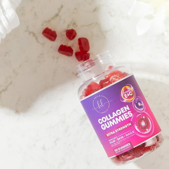 Collagen Peptides for Women - Collagen Gummy with Biotin for Hair, Skin, Nail, Bone & Joint Support, Extra Strength Hydrolyzed Collagen Peptides Supplement for Women & Men, Non-GMO - 120 Gummies