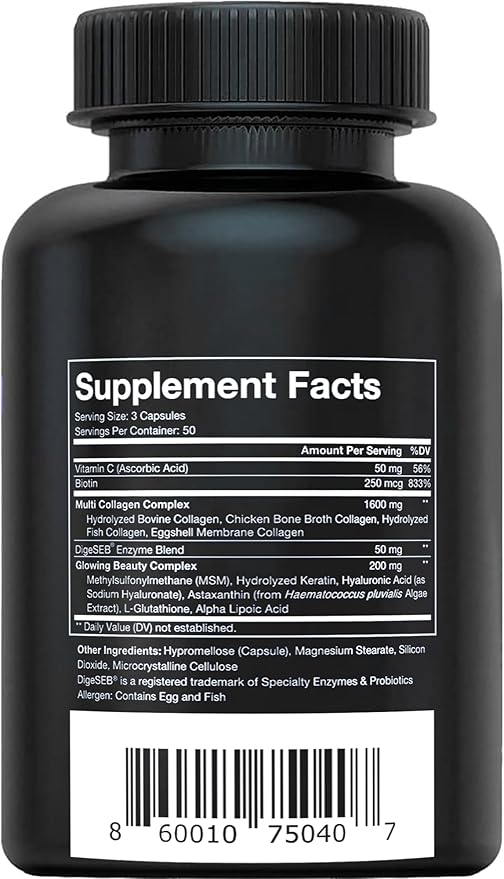 Vital Vitamins Multi Collagen Plus - Biotin, Hyaluronic Acid, Vitamin C - Multi Collagen Complex for Women & Men - Hair Growth Support Supplement - Skin, Nails Beauty Complex - 150 Pills