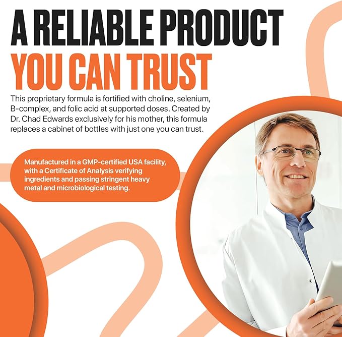 PRONENE Memory Plan (60 ct) Morning Brain Multivitamin | Nootropic Supplement w/Choline, Selenium, Folic Acid, D, & B Vitamins | Optimized nutrients Support Brain, Immunity & Memory.