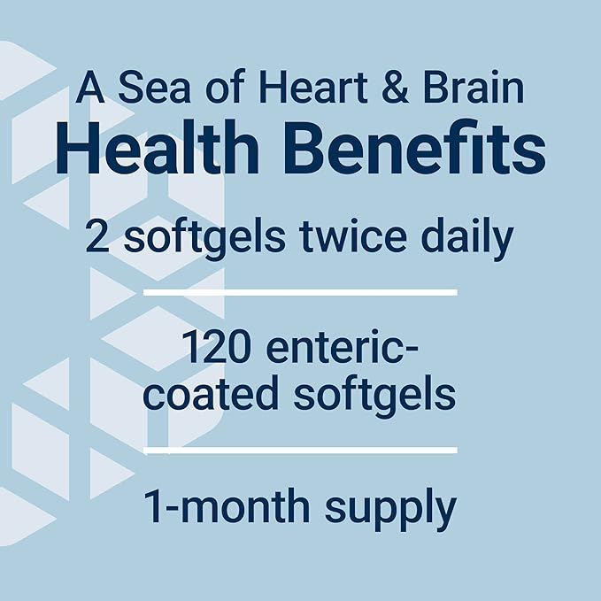 Life Extension Super Omega-3 EPA/DHA Fish Oil, Sesame Lignans & Olive Extract – Heart Health, Brain Health, Inflammation Health Support, Gluten-Free, Enteric-Coated, Non-GMO, 120 Softgels