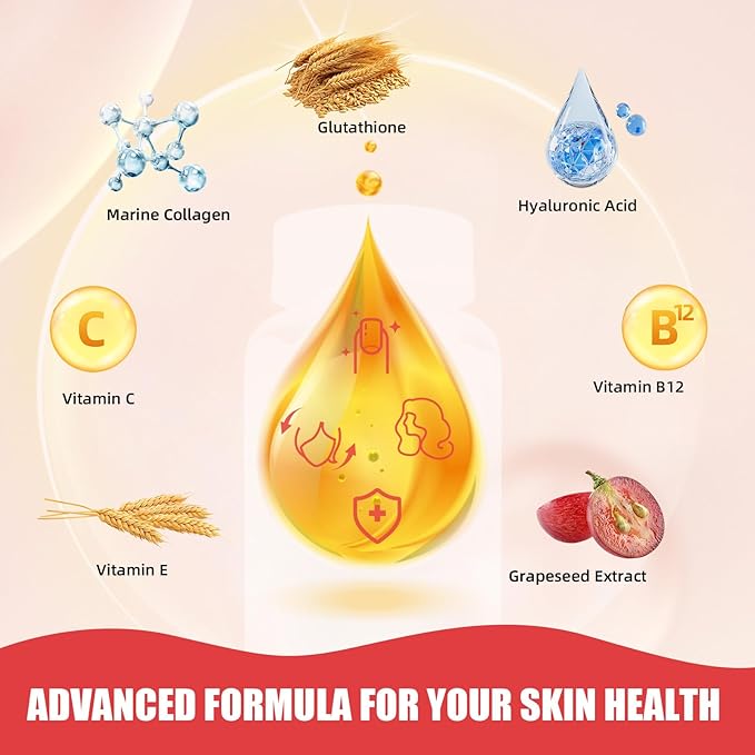 Glutathione Gummies for Skin Whitening - Glutathione 1000mg Supplement with Collagen Glow Gummies Sugar-Free Antioxidant Support for Women Skin Care Anti-Aging Immunity Pineapple Flavor 120ct