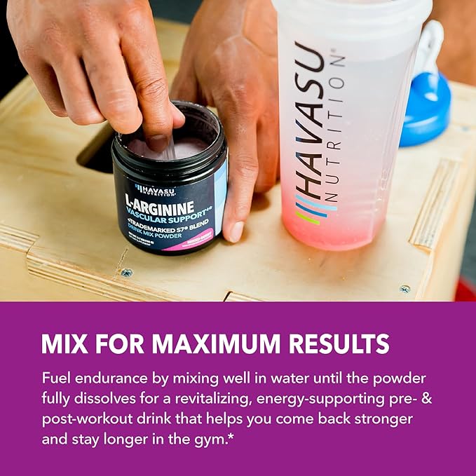 Pre Workout Powder - L Arginine Powder Nitric Oxide Supplement for Men and Women - Pre and Post Workout Support - L-Arginine L Citrulline and Beet Root Powder - Endurance and Performance - Mixed Berry