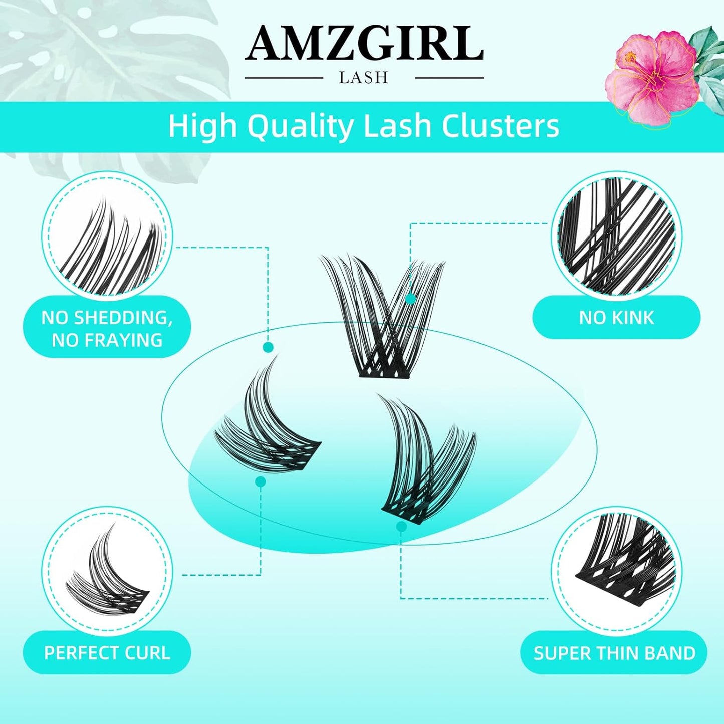 Lash Clusters Wet Look 168Pcs Eyelash Cluster Ultra-Thin Lash Band Eyelashes Extensions Spiky Anime Wide Span Lashes(Hollyhock,C-16mm)