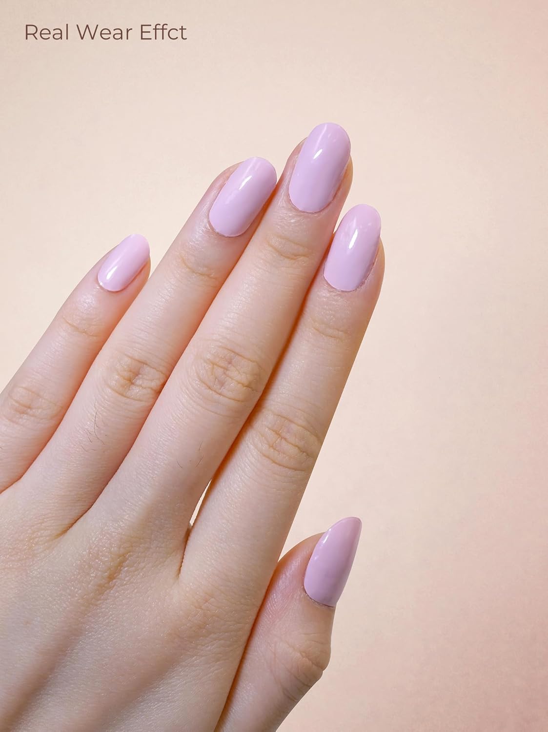 Pre Cured Gel Nail Strips - 44PCS Salon Quality Gel Nail Stickers - Long Lasting Polish Wraps for Women no UV Light Needed Easy Apply& Remove (Pure Pink)