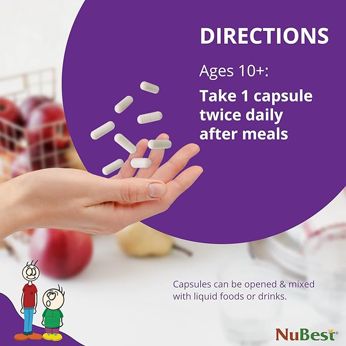 NuBest Tall 10+ - Height Growth Pills for Children (10+) & Teens Who Drink Milk Daily - 6 Pack