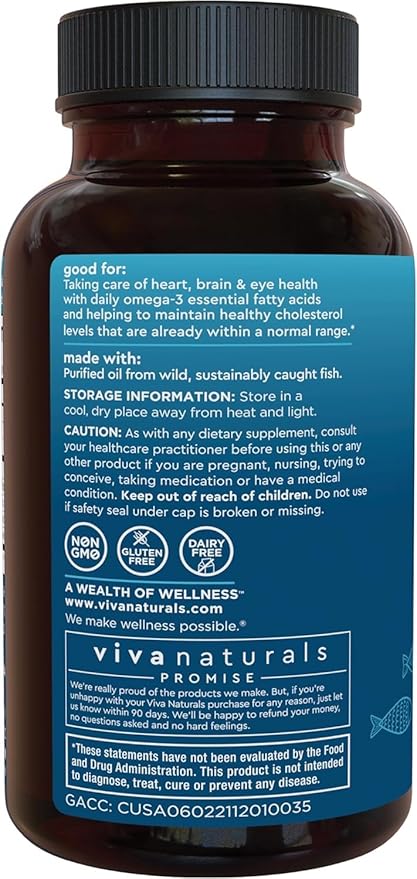 Omega 3 Fish Oil Supplement - 2500 mg Triple Strength Fish Oil Pills with Re-Esterified Omega 3 Fatty Acids Including EPA, DHA DPA - 180 Pescatarian-Friendly Softgels