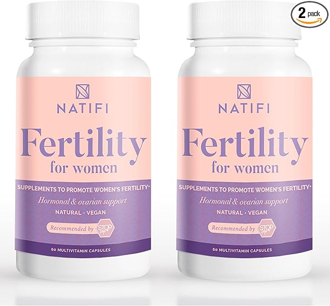 (2 Bottles Fertility Prenatal Vitamins Regulate Cycles Balance Hormones, Aid Ovulation. Conception Multivitamin for Women. 60 Caps Folic Acid, Myo Inositol, Vitex