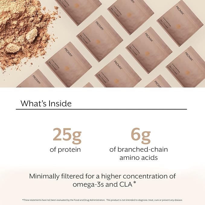 Promix Whey Protein Powder, Raw Chocolate - 5lb Bulk - Grass-Fed & 100% All Natural - ­Post Workout Fitness & Nutrition Shakes, Smoothies, Baking & Cooking Recipes - Gluten-Free & Keto-Friendly