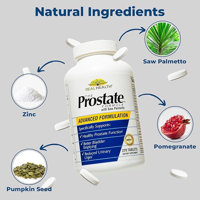 Real Health Prostate Complete - Prostate Supplements for Men, Prostate Health, Prostate Relief, Saw Palmetto for Men, One-per-Day Prostate Formula - 30 Count