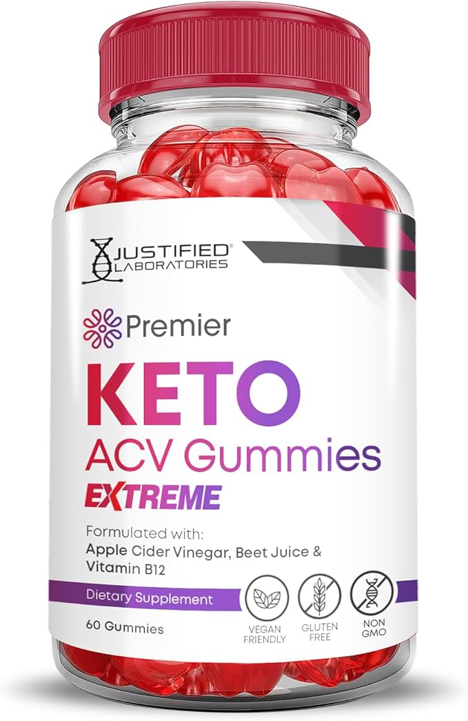 (2 Pack) Premier Keto ACV Gummies Extreme 2000MG Premier Keto Gummies Apple Cider Vinegar Formulated with Pomegranate Beet Juice Powder B12 Vegan Non GMO 120 Gummys