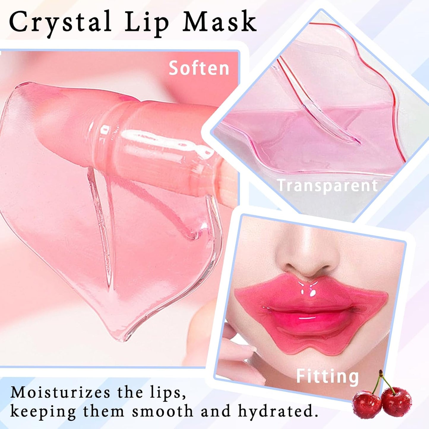 30PCS Moisturizing Lip Masks Set, Overnight Bulk Lip Patches, Long-lasting Hydrating Sleeping Lip Plumping Masks for Women 02