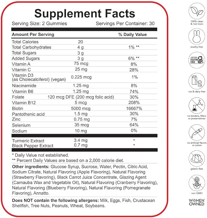 HAIRtamin Vegan Gummy Stars Hair Vitamins | Non-GMO | Natural Biotin Hair Vitamin Gummies to Maintain Healthy Hair Skin & Nails | Multivitamin Supplement to Help Maintain Healthy Looking Hair (3-Pack)