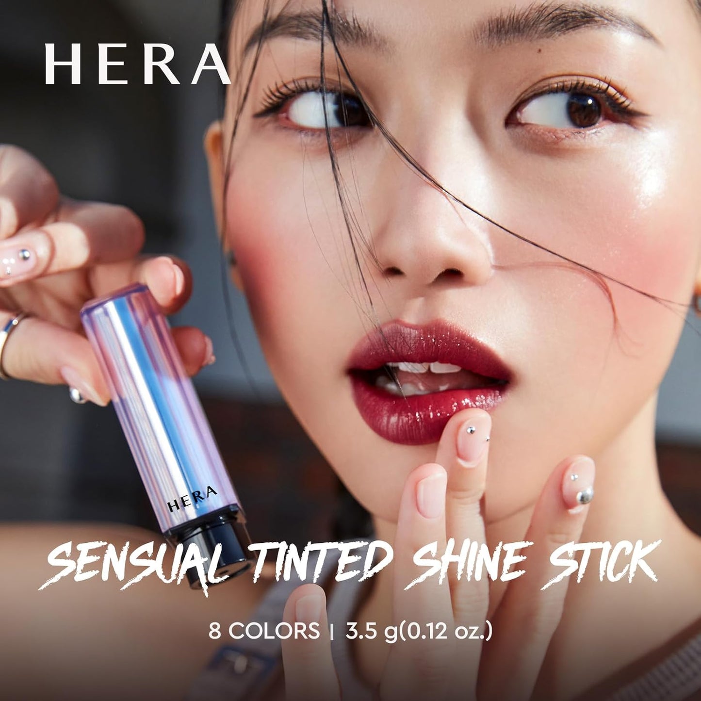 HERA Sensual Tinted Shine Stick 3.5g #297 ORANGE SCOTCH | 12HR Long-lasting Lipstick, Sheer & Buildable Lip Tint Stain, Hydrating Formula with Vitamin E, Smooth Finish and Luxurious Korean Makeup