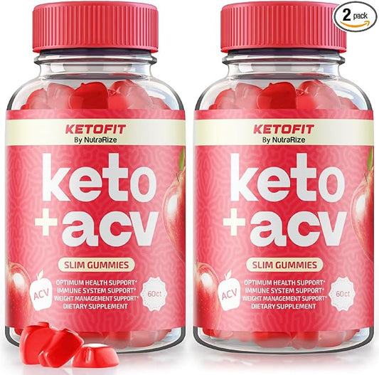 (2 Pack) Ketofit Keto ACV Gummies, Ketofit Gummies Advanced Weight Loss, Ketofit ACV Supplement, Keto Fit + ACV Gummy, Keto Fit Gomitas Reviews (120 Gummies)