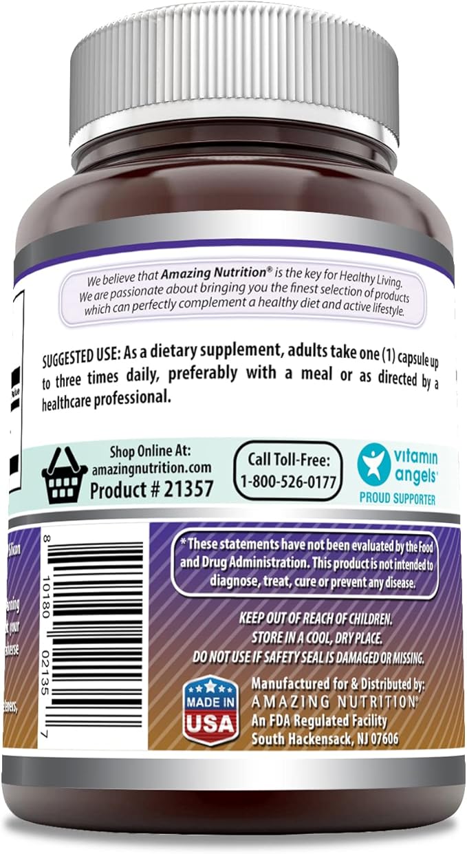 Amazing Formulas L-Arginine Supplement | 500 Mg Per Serving | 250 Capsules | Amino Acid Supplement for Men & Women | Non-GMO | Gluten Free | Made in USA