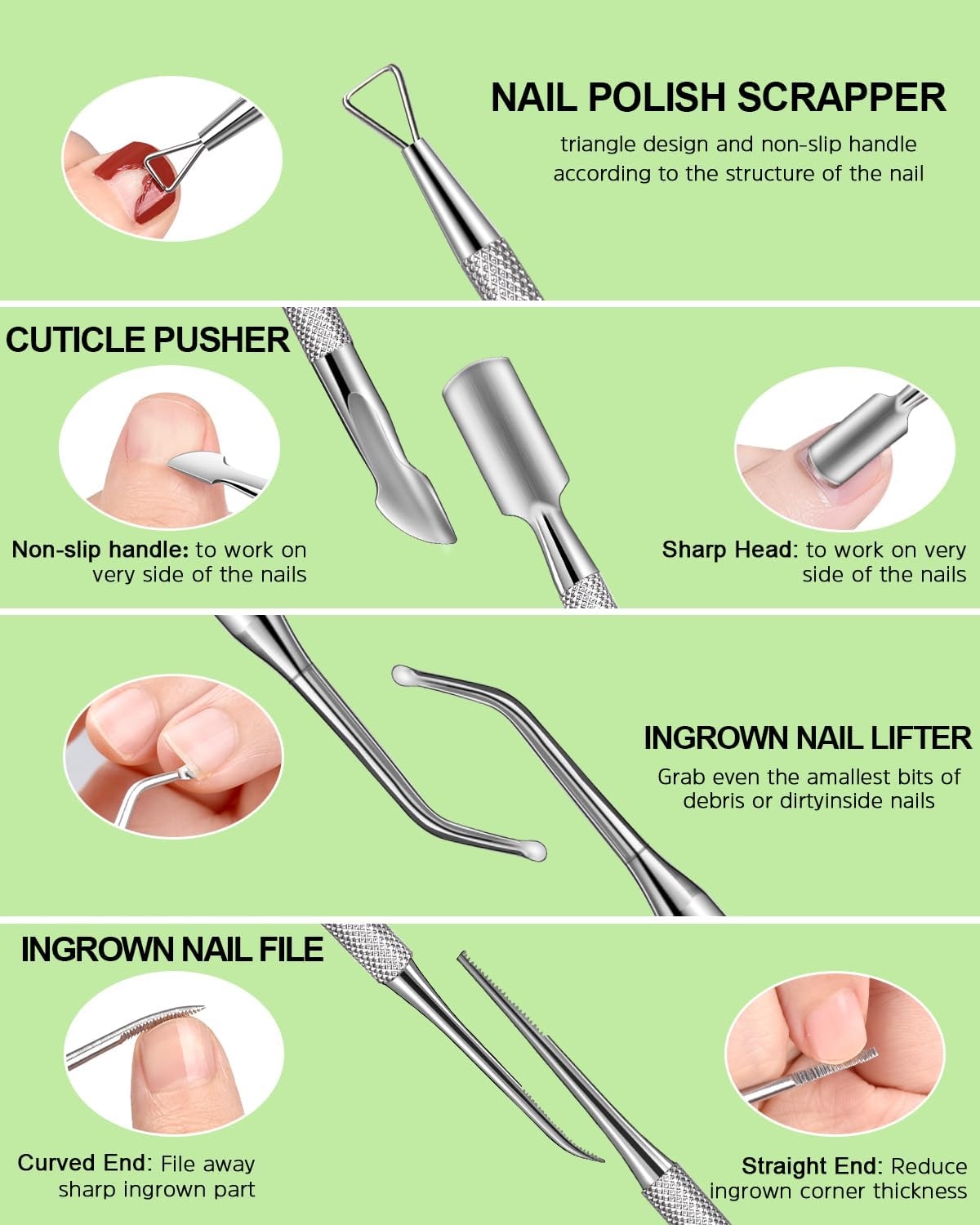 Nail Files and Buffers, MORGLES Nail Prep Kit with Emery Boards, Cuticle Remover Tools, Aloe Cuticle Oil for Manicure and Pedicure Shine Kit