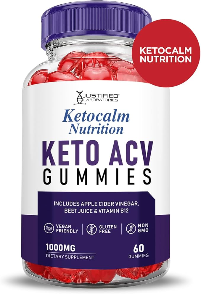 (2 Pack) Ketocalm Nutrition Keto ACV Gummies Advanced Formula 1000MG Keto Calm Nutrition Keto Gummies Apple Cider Vinegar Formulated with Pomegranate Beet Juice Powder B12 Vegan Non GMO 120 Gummys