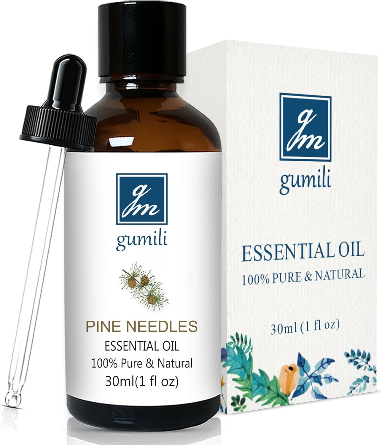 Pine Needle Essential Oil 1 Oz - 100% Pure & Natural Pine Oil for Diffuser, Skin, Massage & Aromatherapy - Fresh Pinus Essential Oils Fragrance
