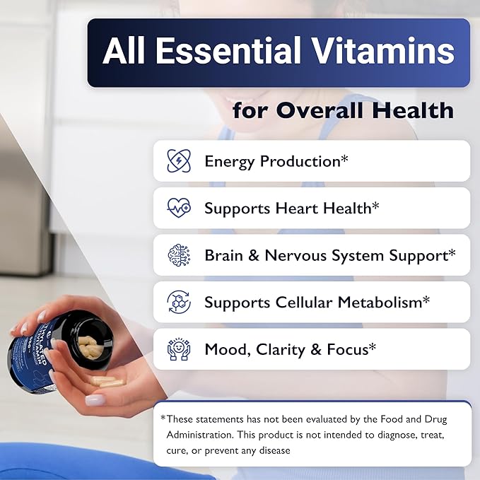 Methylated Multivitamin 550mg - Methylated B Complex, L-MTHF & B12 + TMG - for Men & Women - Methylation Support, Energy & Heart - Pharmaceutical Grade, Laboratory Tested - Made in USA - 120 Capsules