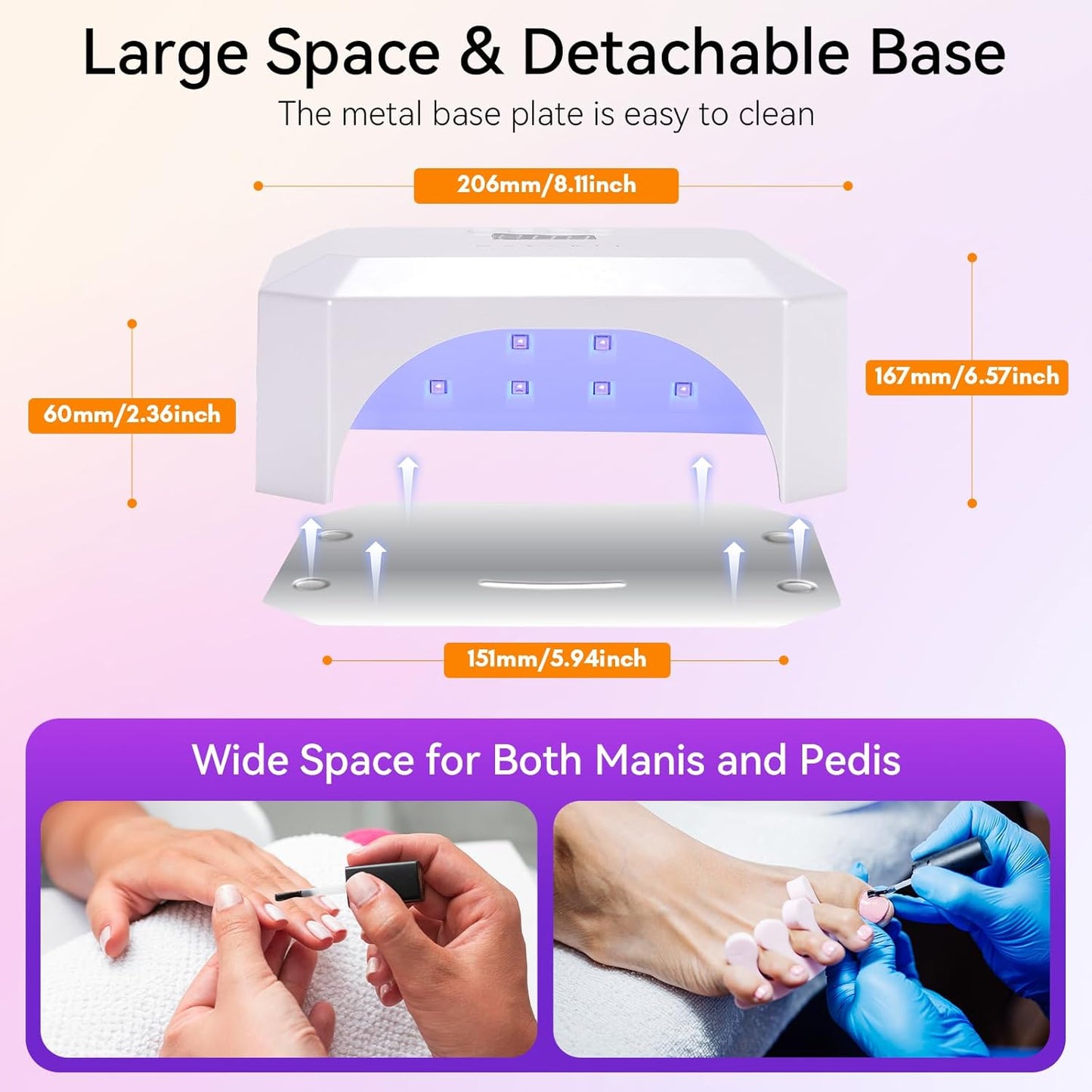Makartt UV Nail Lamp: LED Light for Gel Polish 36W Nails Curing Dryer with 4 Timer Setting Display Auto Sensor, Professional Flash Cure Lamp for Salon & Home