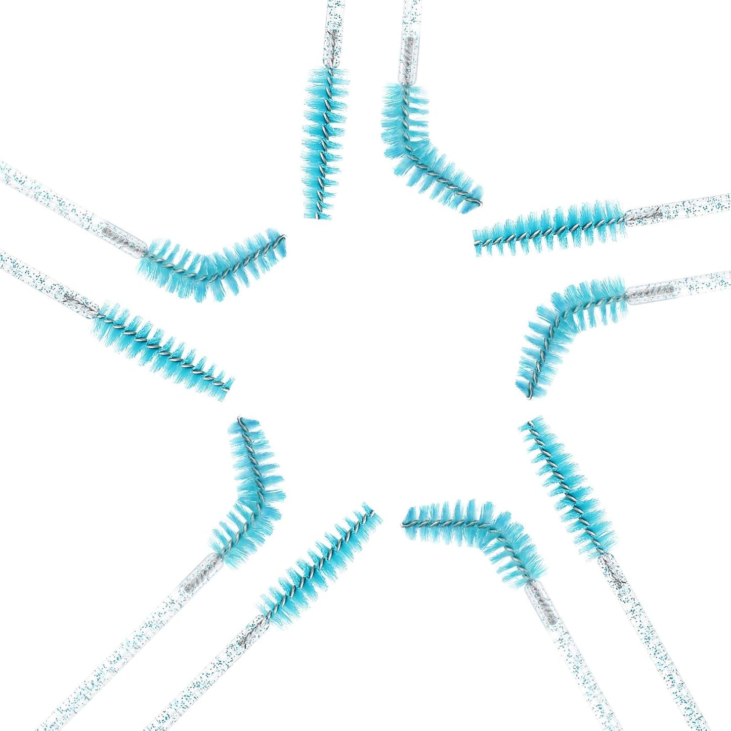 Tbestmax 500 Disposable Mascara Wands Eyelash Brush Blue Spoolies for Eyebrow Eye Lash Extension