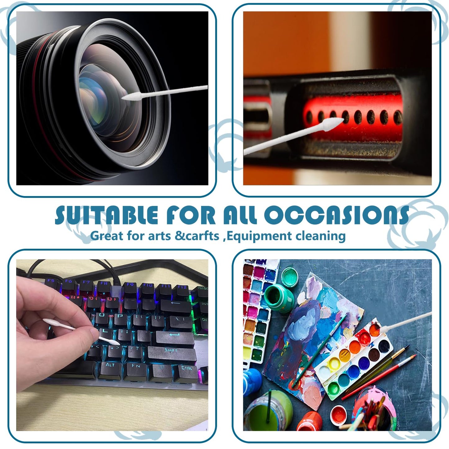 Precision Tip Cotton Swabs/Double Pointed Cotton Buds for Makeup 1600pcs