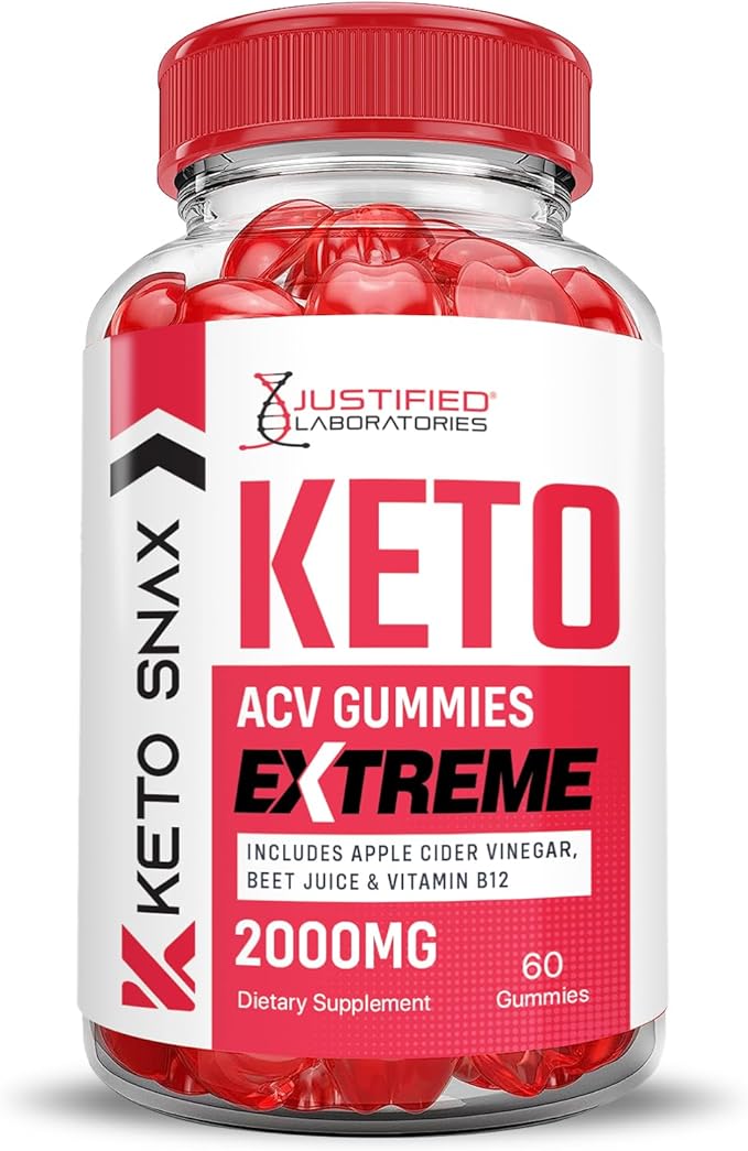 (2 Pack) Keto Snax Keto ACV Gummies Extreme 2000MG Keto Snax Keto Gummies Advanced Formula Apple Cider Vinegar with Pomegranate Beet Juice Powder B12 Vegan Non GMO 120 Gummys