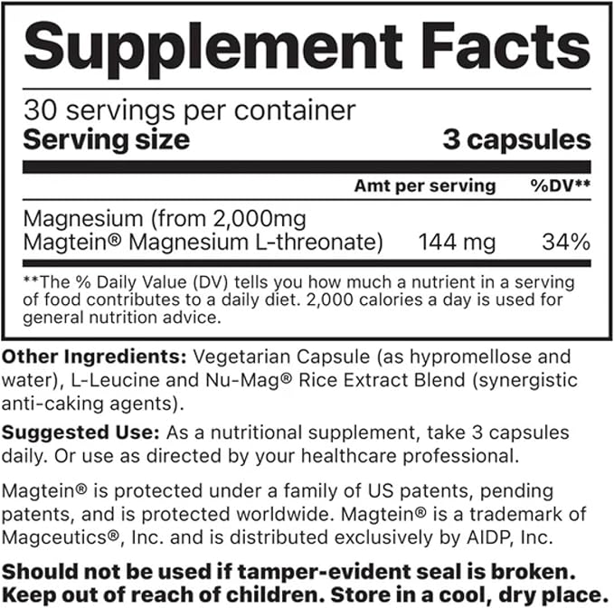 Jigsaw Health Brain Boost | Magnesium L-Threonate | 90 Capsules