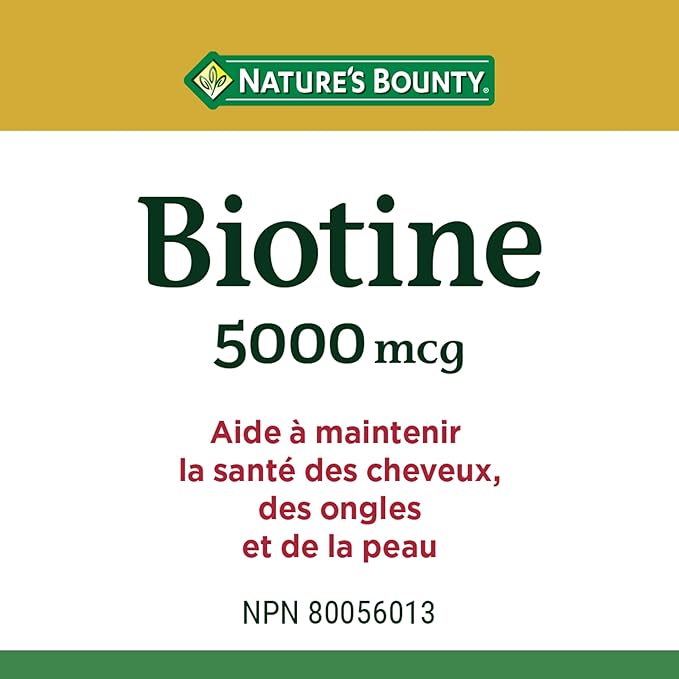 Nature's Bounty Biotin 5000mcg, 100 Count