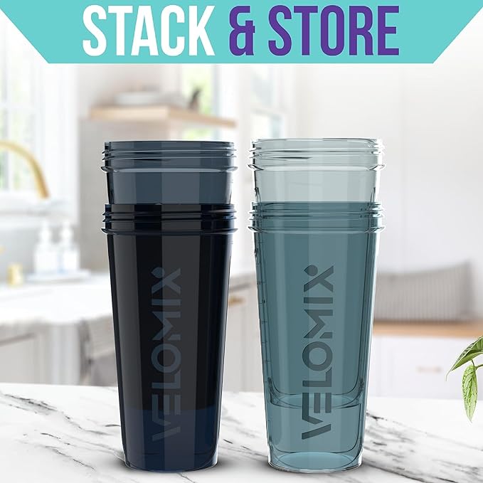 '-4 PACK- 28 oz Shaker Cups for Protein Shakes - 4x Wire Whisk | Leak Proof Protein Shaker Bottles for Protein Mixes | Protein Shaker Bottle Pack | Mixer for Protein Shakes(Aqua Depths)