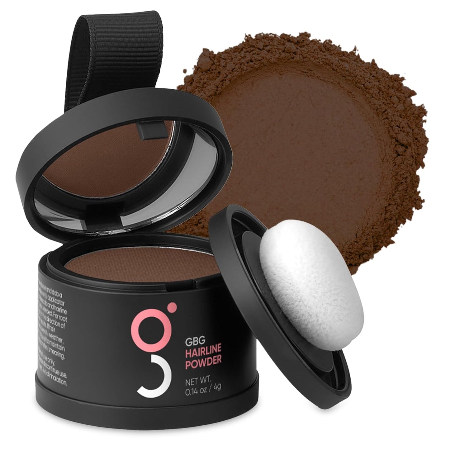 GBG Hairline Powder, Medium Brown - 48-Hour Coverage Root Touch Up Powder for Bald Spots, Instant Hair Loss Concealer & Brightening Highlights - Hair Fillers for Thinning Hair for Women & Men, 4g
