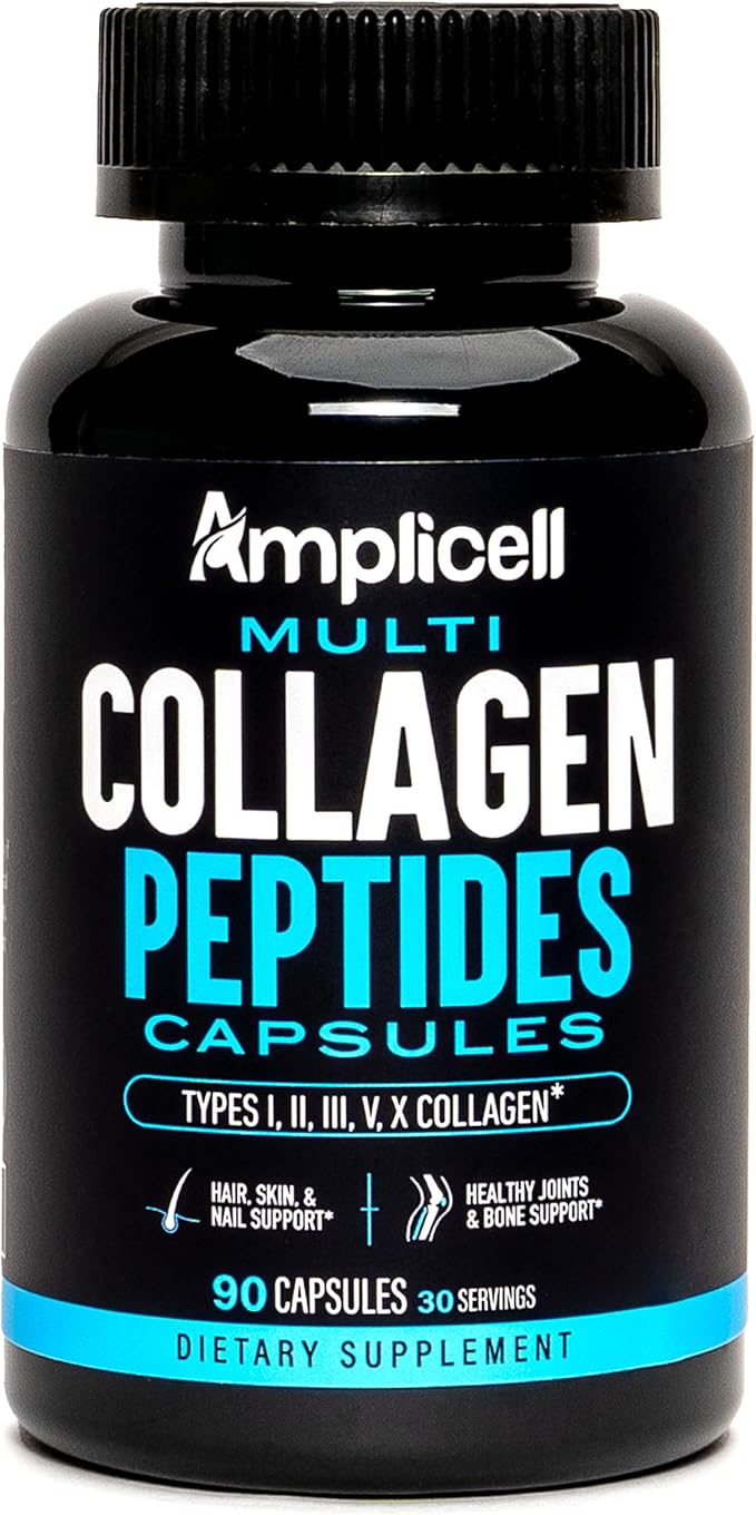 Multi Collagen Pills for Women - Collagen Supplements Fast Absorption Collagen for Women & Men - Collagen Protein Type I II III V & X - Hydrolyzed Collagen Peptides for Hair, Skin & Nails - 90 Caps